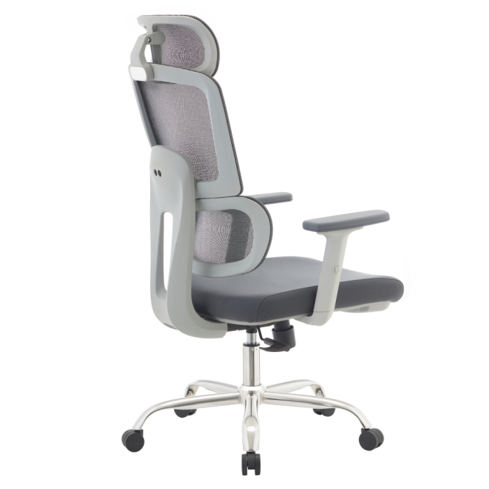 Fotoliu de birou, gri/crom, portanţă 150 kg, BYRON [6]