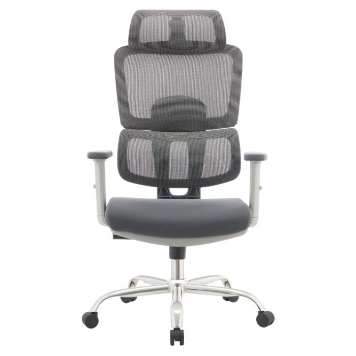 Fotoliu de birou, gri/crom, portanţă 150 kg, BYRON [3]