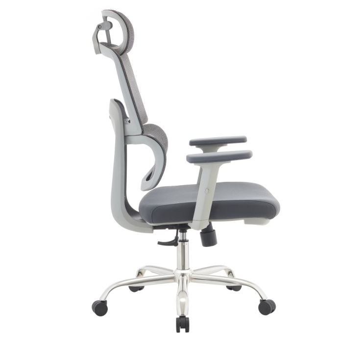 Fotoliu de birou, gri/crom, portanţă 150 kg, BYRON [5]