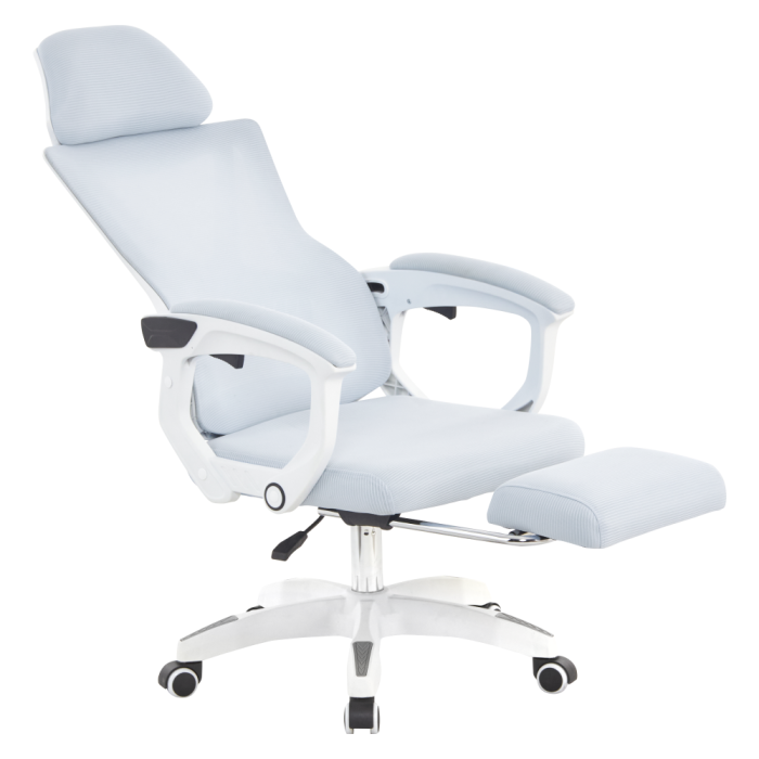 Fotoliu de birou, gri deschis/alb, portanţă 150 kg, MALVIN [9]