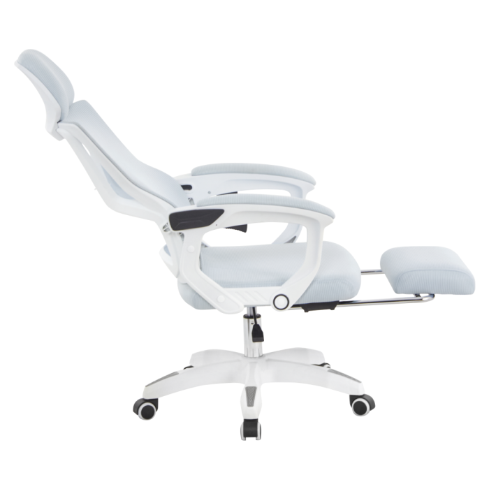 Fotoliu de birou, gri deschis/alb, portanţă 150 kg, MALVIN [8]