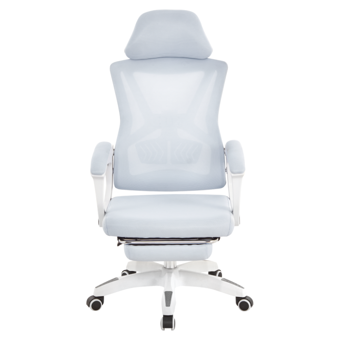 Fotoliu de birou, gri deschis/alb, portanţă 150 kg, MALVIN [3]