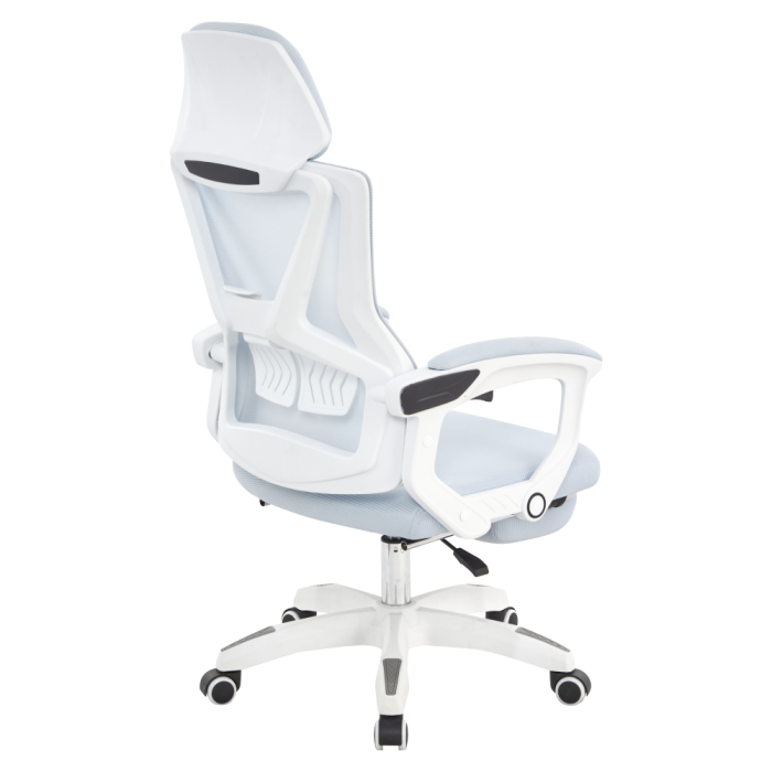 Fotoliu de birou, gri deschis/alb, portanţă 150 kg, MALVIN [6]