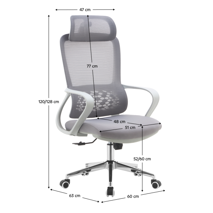 Fotoliu de birou, gri, FOSTER TYP 1 [6]