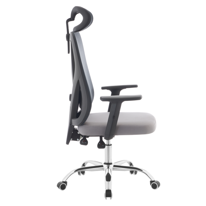 Fotoliu de birou, gri închis/gri deschis/crom, portanţă 150 kg, ADEMIR [4]