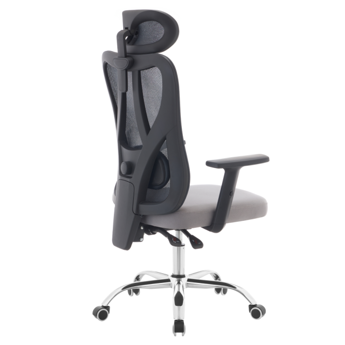 Fotoliu de birou, gri închis/gri deschis/crom, portanţă 150 kg, ADEMIR [5]