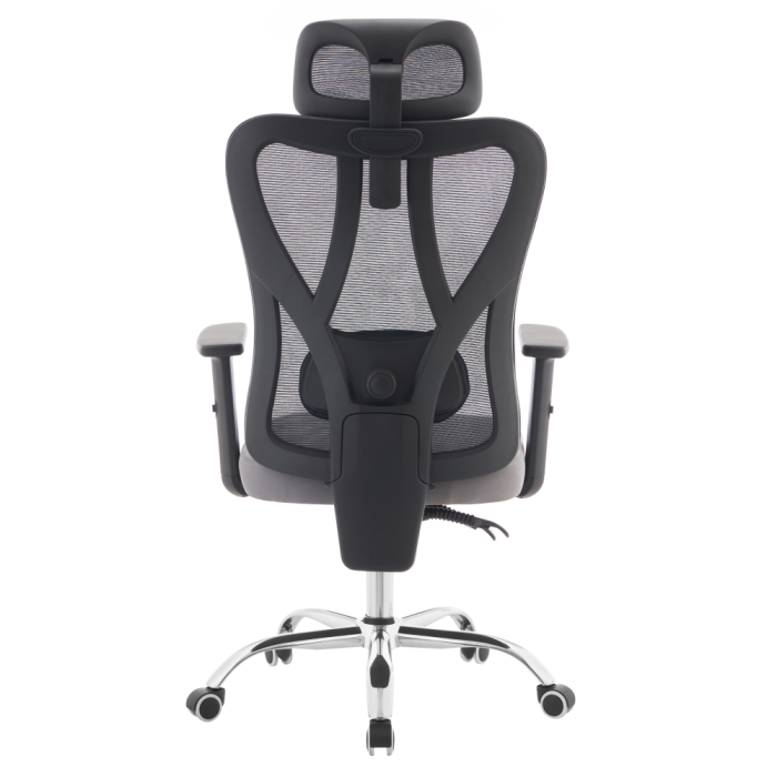 Fotoliu de birou, gri închis/gri deschis/crom, portanţă 150 kg, ADEMIR [6]