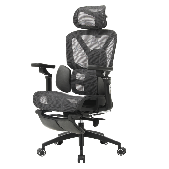 Fotoliu de birou, gri închis/negru, VILMER [2]