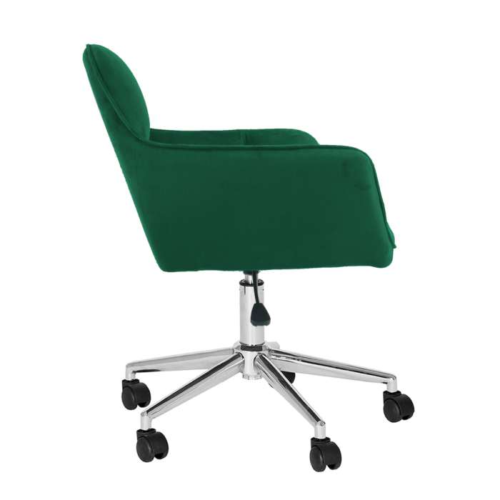 Fotoliu de birou, material catifea smarald/crom, HAGRID NEW [3]