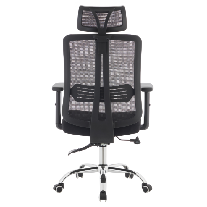 Fotoliu de birou, negru/crom, portanţă 150 kg, DUVAL [7]