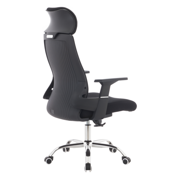 Fotoliu de birou, negru/crom, portanţă 150 kg, HOLGER [6]