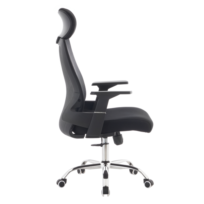 Fotoliu de birou, negru/crom, portanţă 150 kg, HOLGER [5]