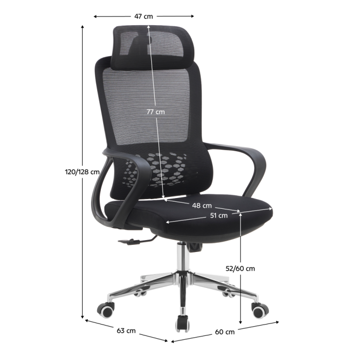 Fotoliu de birou, negru, FOSTER TYP 1 [6]