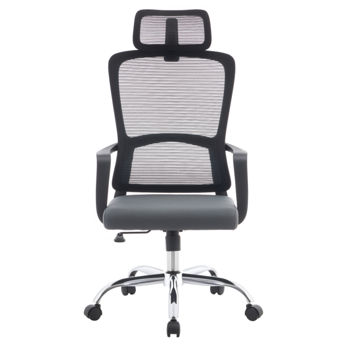 Fotoliu de birou, negru/gri/crom, portanţă 150 kg, RANDY [3]