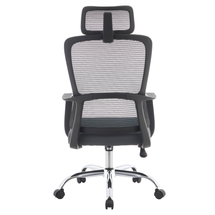 Fotoliu de birou, negru/gri/crom, portanţă 150 kg, RANDY [7]