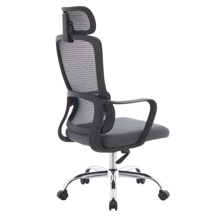 Fotoliu de birou, negru/gri/crom, portanţă 150 kg, RANDY [6]