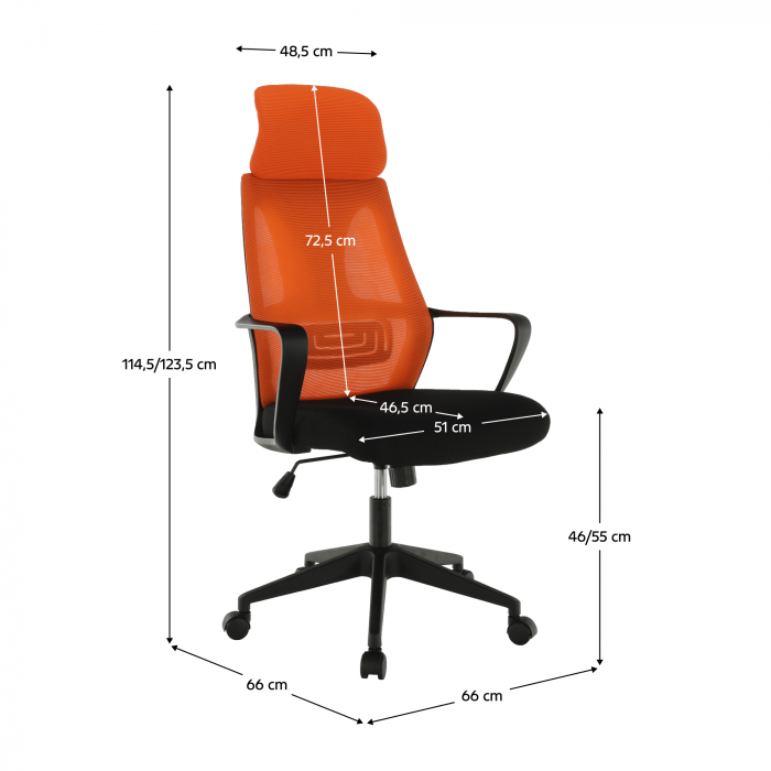 Fotoliu de birou, negru /orange TAXIS NEW [20]