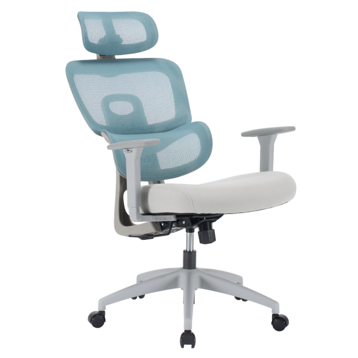 Fotoliu de birou, neomint/gri deschis/gri, ERMEN [17]