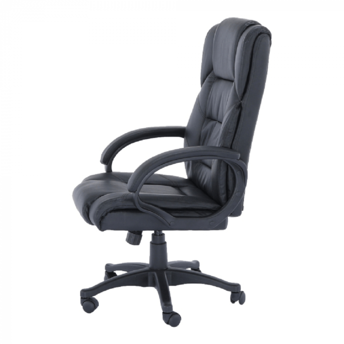Fotoliu de birou, piele eco neagră, SIEMO NEW [7]