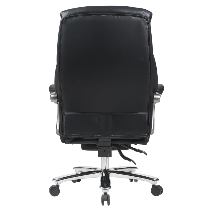 Fotoliu de birou, piele ecologică neagră/crom, portanţă 150 kg, URIEN [6]