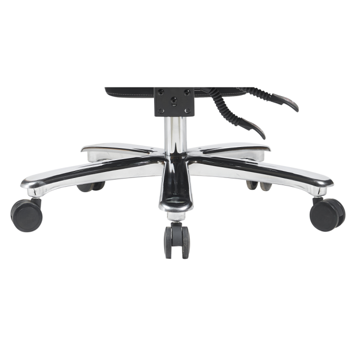 Fotoliu de birou, piele ecologică neagră/crom, portanţă 150 kg, URIEN [3]