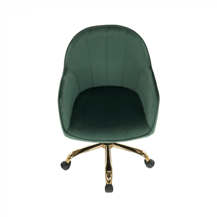 Fotoliu de birou, verde material Velvet /auriu, EROL [9]