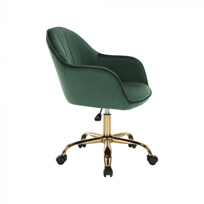 Fotoliu de birou, verde material Velvet /auriu, EROL [7]