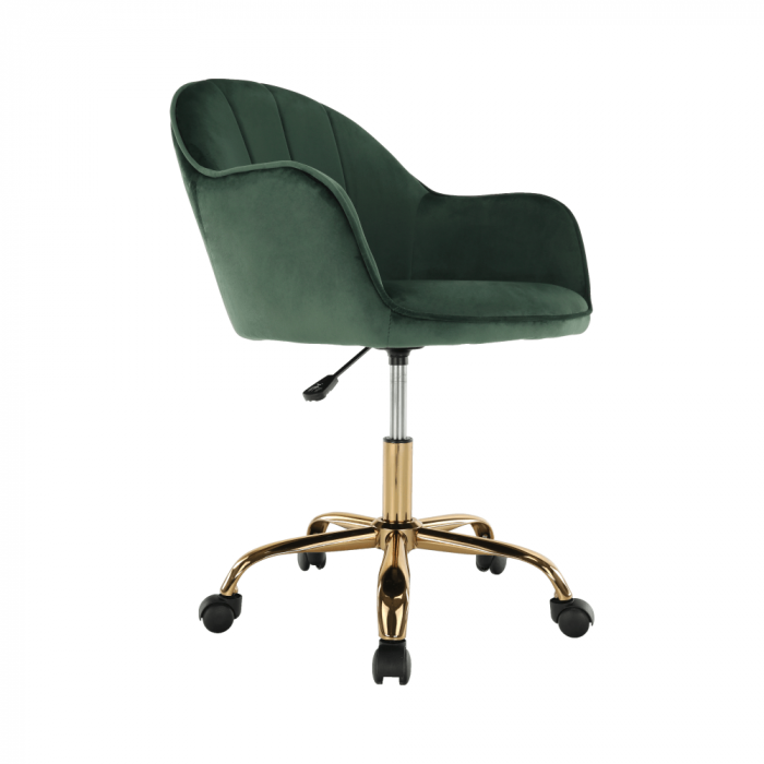 Fotoliu de birou, verde material Velvet /auriu, EROL [5]