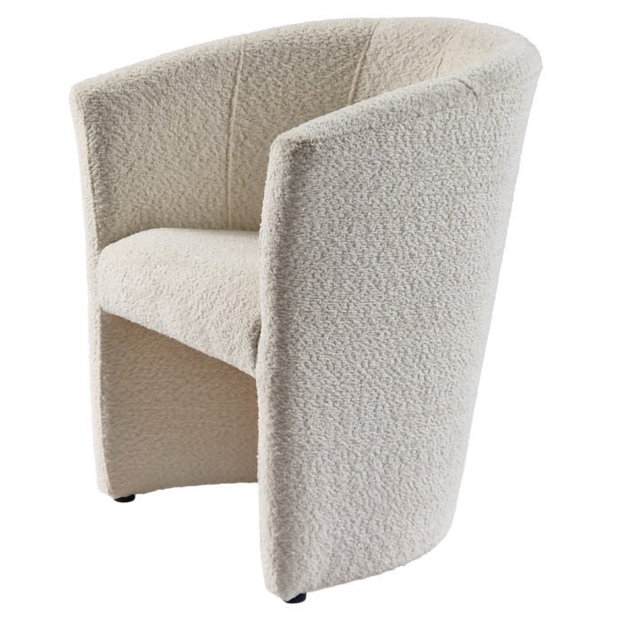 Fotoliu de club, material textil crem Coral, CUBA [10]