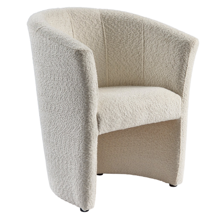 Fotoliu de club, material textil crem Coral, CUBA [9]