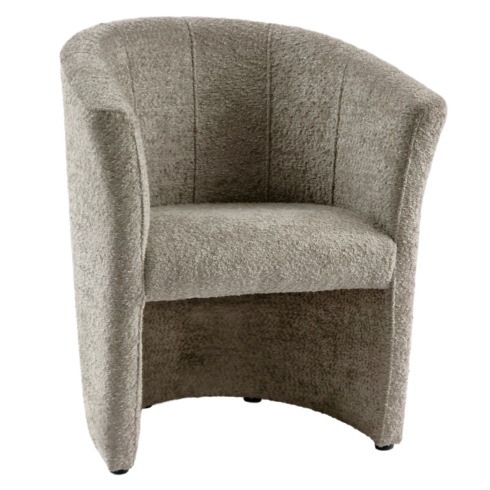 Fotoliu de club, material textil gri-bej Taupe Coral, CUBA [5]