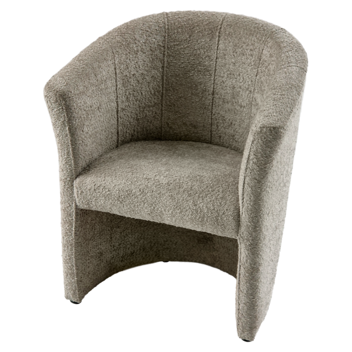 Fotoliu de club, material textil gri-bej Taupe Coral, CUBA [8]