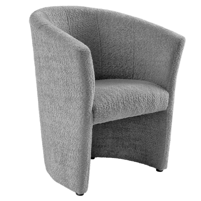 Fotoliu de club, material textil gri Coral, CUBA [5]