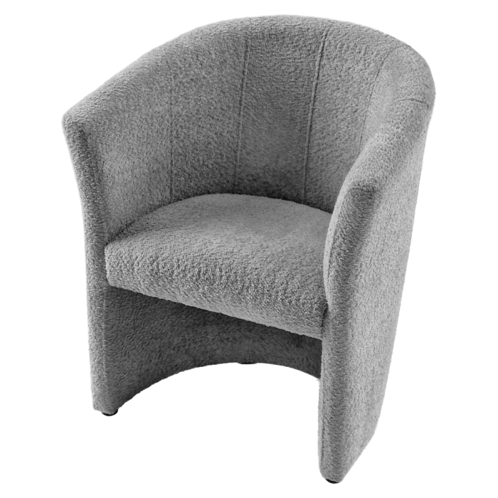 Fotoliu de club, material textil gri Coral, CUBA [6]