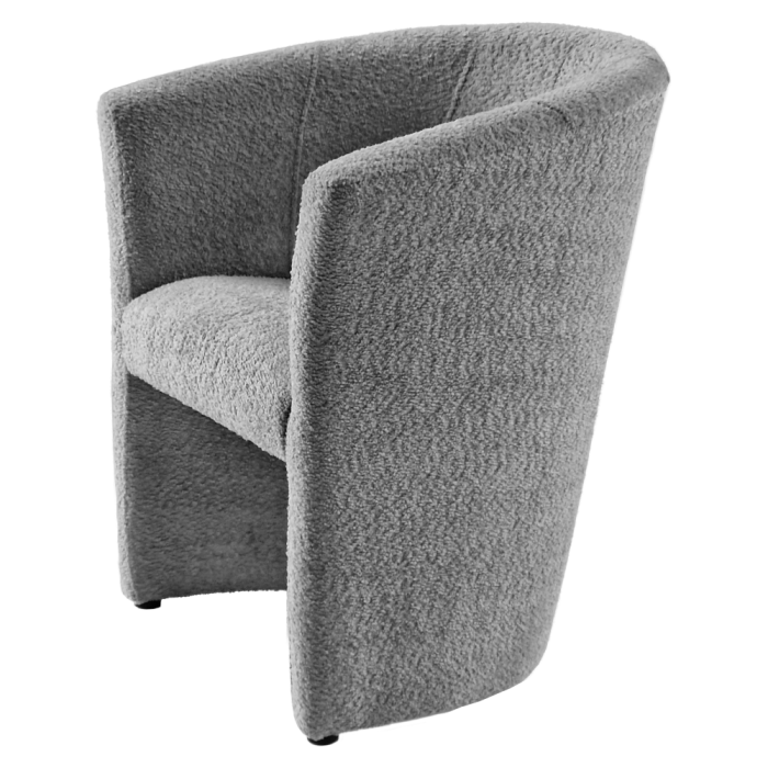 Fotoliu de club, material textil gri Coral, CUBA [9]