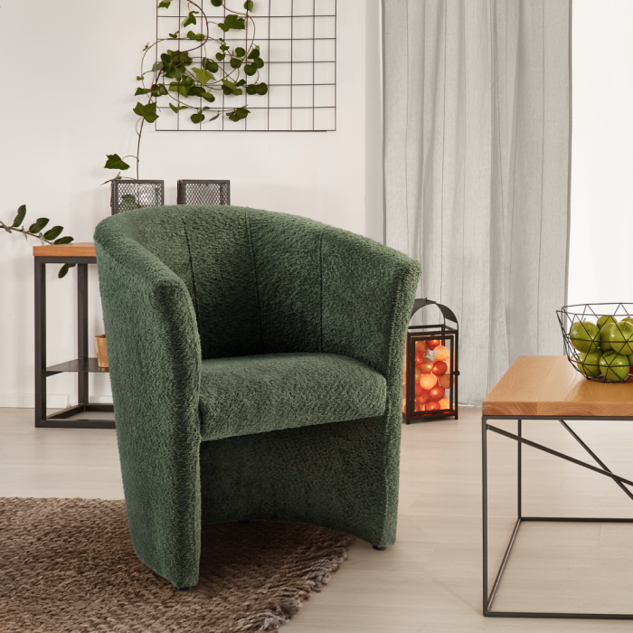 Fotoliu de club, material textil verde Coral, CUBA [14]