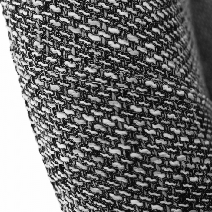 Fotoliu de club, piele eco alb/material gri, CUBA [6]