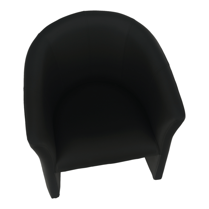 Fotoliu de club, piele ecologică Damasko neagră, CUBA [10]