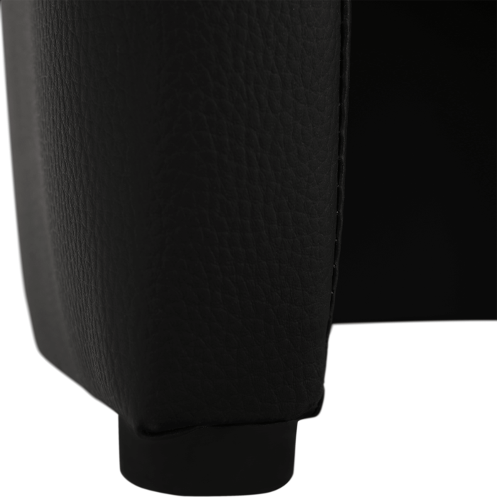 Fotoliu de club, piele ecologică Damasko neagră, CUBA [13]