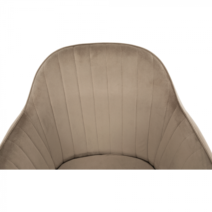 Fotoliu de design, catifea Velvet gri maroniu Taupe, ZIRKON [3]