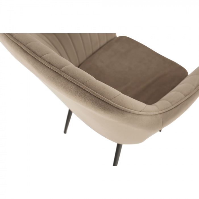 Fotoliu de design, catifea Velvet gri maroniu Taupe, ZIRKON [6]