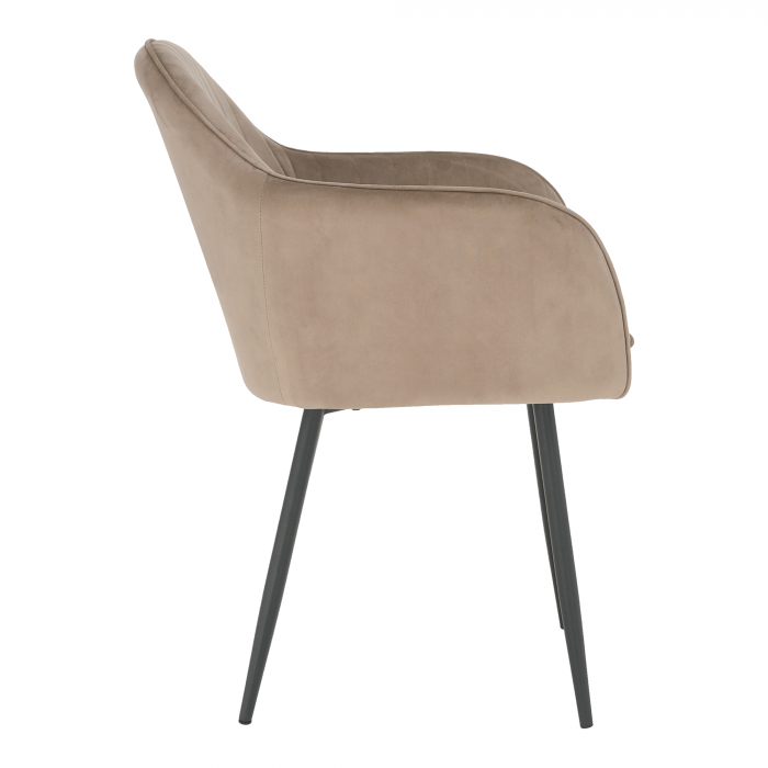 Fotoliu de design, catifea Velvet gri maroniu Taupe, ZIRKON [10]