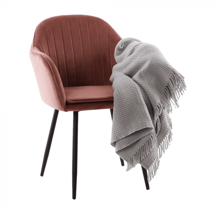 Fotoliu de design, catifea Velvet roz maroniu, ZIRKON [15]