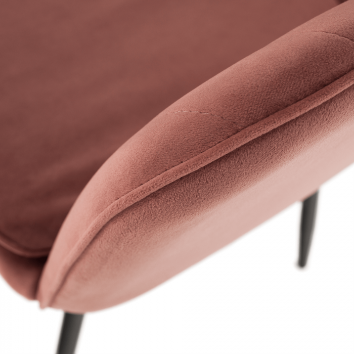 Fotoliu de design, catifea Velvet roz maroniu, ZIRKON [13]