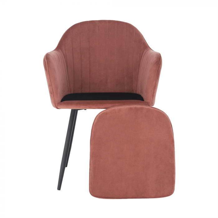 Fotoliu de design, catifea Velvet roz maroniu, ZIRKON [5]