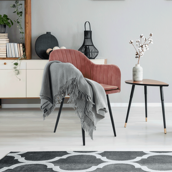 Fotoliu de design, catifea Velvet roz maroniu, ZIRKON [3]