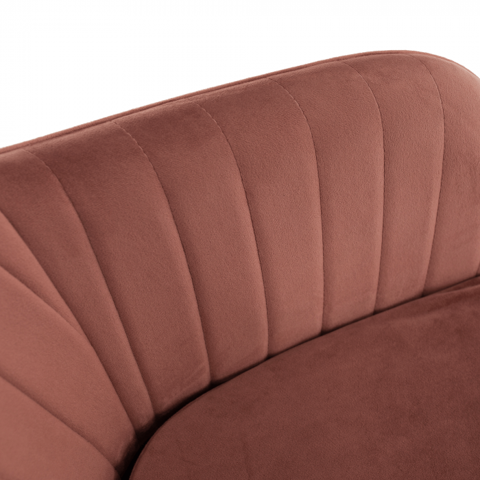 Fotoliu de design, catifea Velvet roz maroniu, ZIRKON [17]