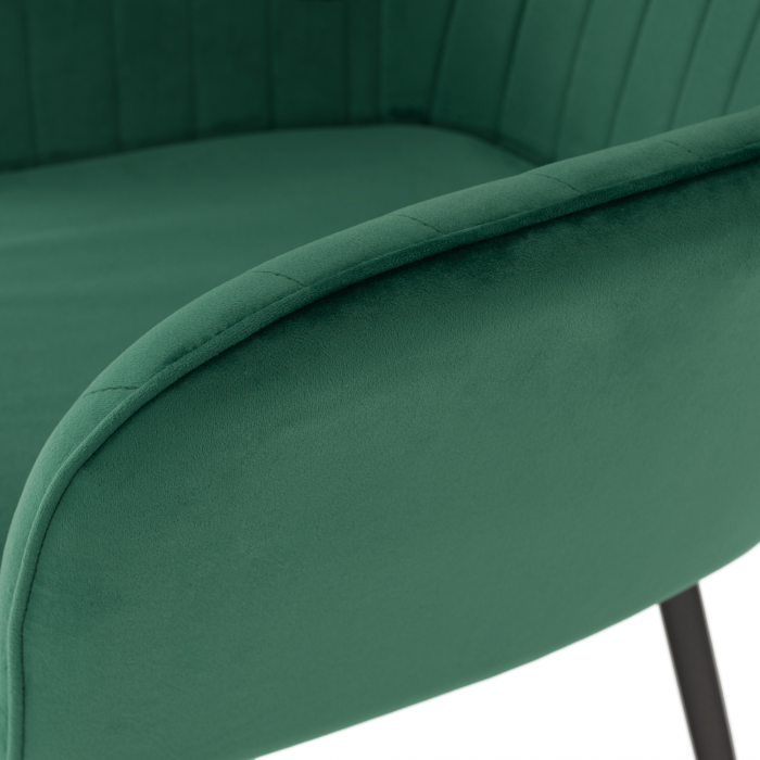 Fotoliu de design, catifea Velvet smarald, ZIRKON [12]