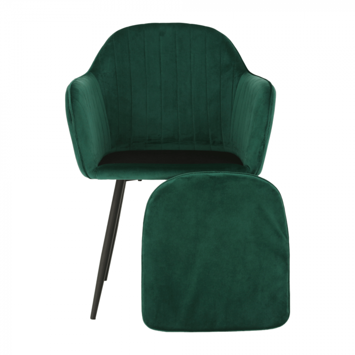 Fotoliu de design, catifea Velvet smarald, ZIRKON [8]
