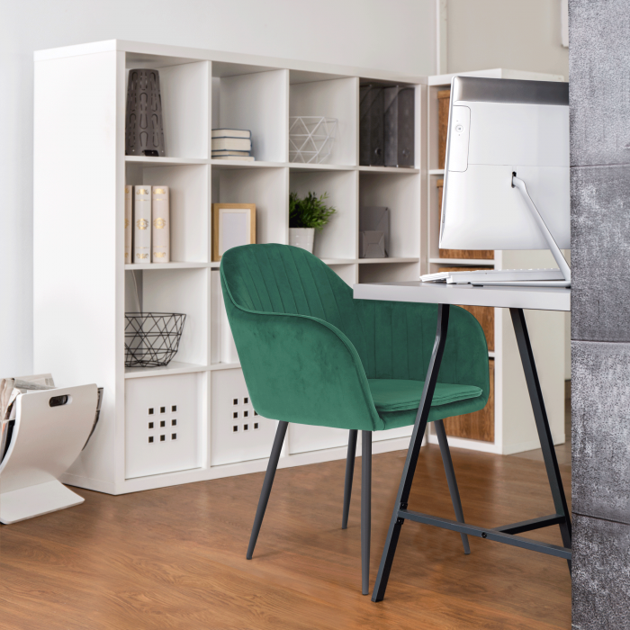 Fotoliu de design, catifea Velvet smarald, ZIRKON [4]